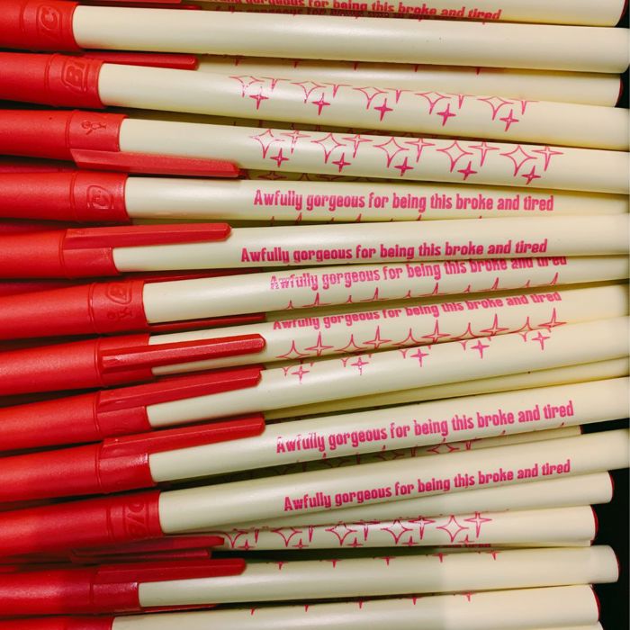 Gen Z Aesthetic Blue Ink Pens | Pens with Funny Sayings