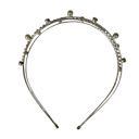 Silver Three Strand Jeweled Headband Tiara | Party or Bridal Hair Accessory [Available in Gold or Silver]