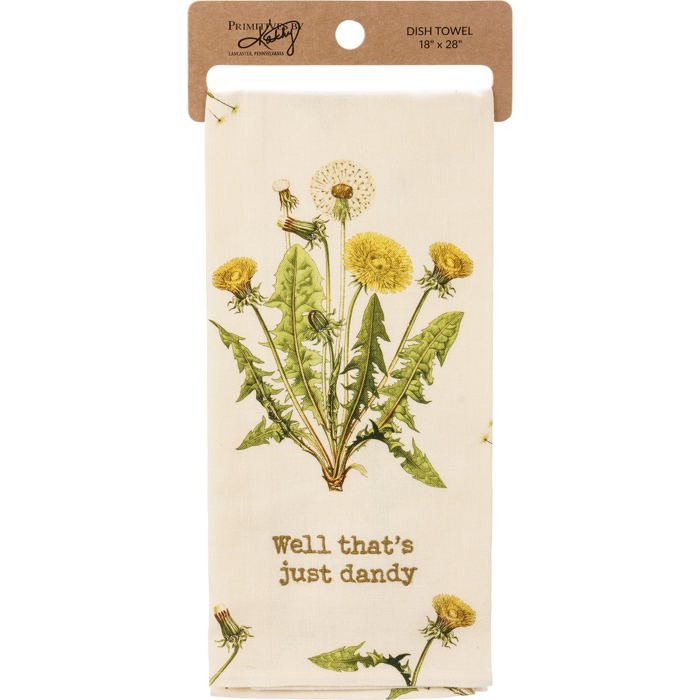 Mothers Day Flower Pun Embroidered Tea and Dish Towels | Novelty Kitchen Hand Towels