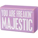 You Are Freakin' Majestic Unicorn Box Sign And Socks Giftable Set Cute and Cozy Accessories | Christmas Holiday Gift Ideas - Stocking Stuffers Under $15