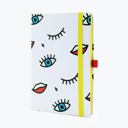 Wink Pop Art Notebook with 190 Dot Grid Pages Cute and Cozy Accessories | Christmas Holiday Gift Ideas - Stocking Stuffers Under $15