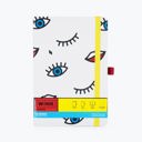 Wink Pop Art Notebook with 190 Dot Grid Pages Cute and Cozy Accessories | Christmas Holiday Gift Ideas - Stocking Stuffers Under $15