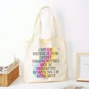 Out of Patience for Deeply Disappointing Men Funny Slouchy Canvas Tote Bags with Humorous Slogans