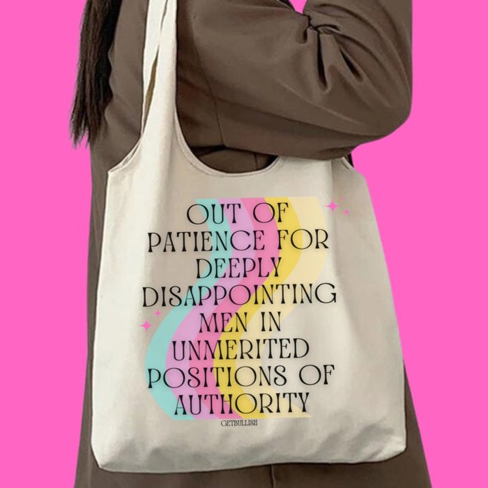 Funny Slouchy Canvas Tote Bags with Humorous Slogans