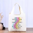 Out of Patience for Deeply Disappointing Men Funny Slouchy Canvas Tote Bags with Humorous Slogans