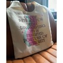 Out of Patience for Deeply Disappointing Men Funny Slouchy Canvas Tote Bags with Humorous Slogans