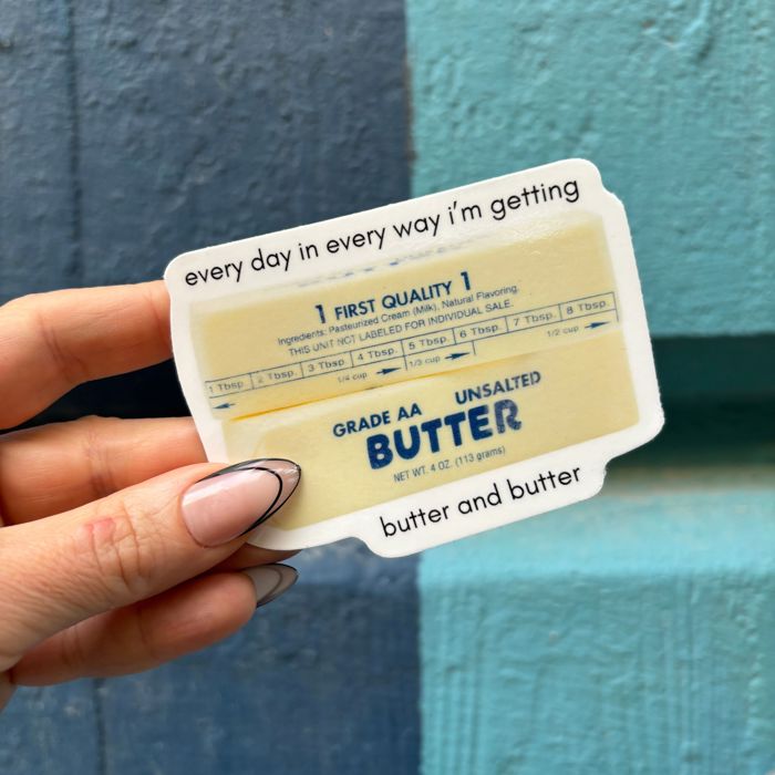 Butter Vinyl Stickers | Fun & Sassy Die-Cut Decals for Butter Lovers