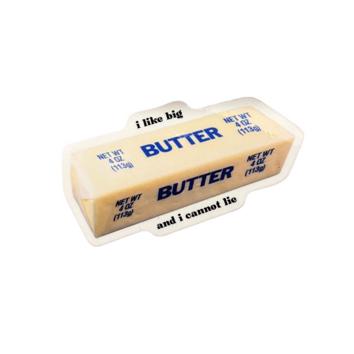 Butter Vinyl Stickers | Fun & Sassy Die-Cut Decals for Butter Lovers