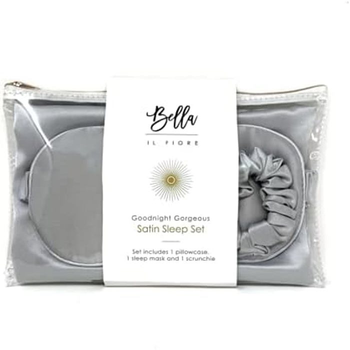 Giftable Goodnight Gorgeous Satin Sleep Set [Includes Pillowcase, Sleep Mask + Scrunchie]