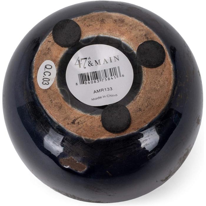 Mini Ceramic Vase | Glossy Round Bud Vase | Small Decorative Accent for Home or Gift