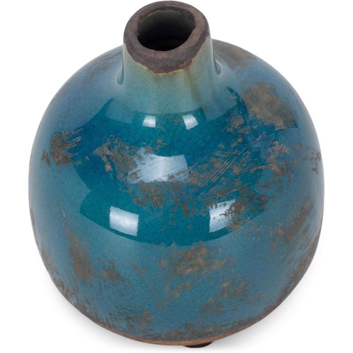 Mini Ceramic Vase | Glossy Round Bud Vase | Small Decorative Accent for Home or Gift