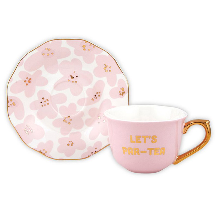Par-Tea and Whiskey in a Teacup and Saucer Set