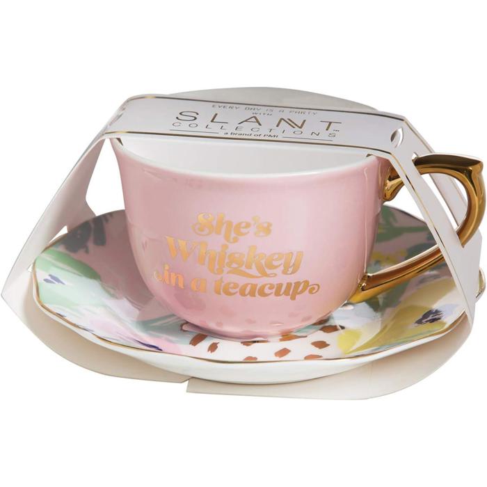 Par-Tea and Whiskey in a Teacup and Saucer Set