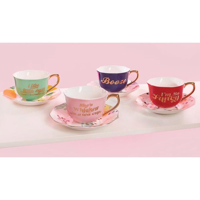 Par-Tea and Whiskey in a Teacup and Saucer Set