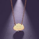 Gold Happy Cloud Minimalist Necklace in Silver or Gold