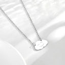Silver Happy Cloud Minimalist Necklace in Silver or Gold