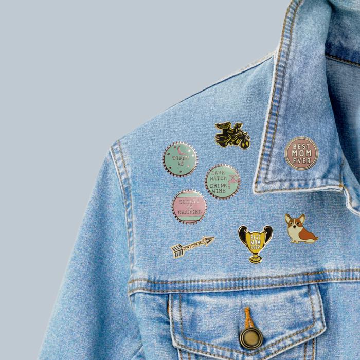 Cute Enamel Pins on Giftable Cards - 20+ Styles Available