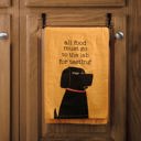 To The Lab All Food Must Go To The Lab For Testing Dog Dish Cloth Towel Black Lab Labrador Retriever Funny Quote Gift
