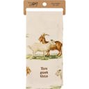 You Goat This Animal Puns Embroidered Tea and Dish Towels | Linen Novelty Kitchen Towels
