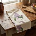 I Lilac You A Lot Flower Pun Embroidered Tea and Dish Towels | Novelty Kitchen Hand Towels
