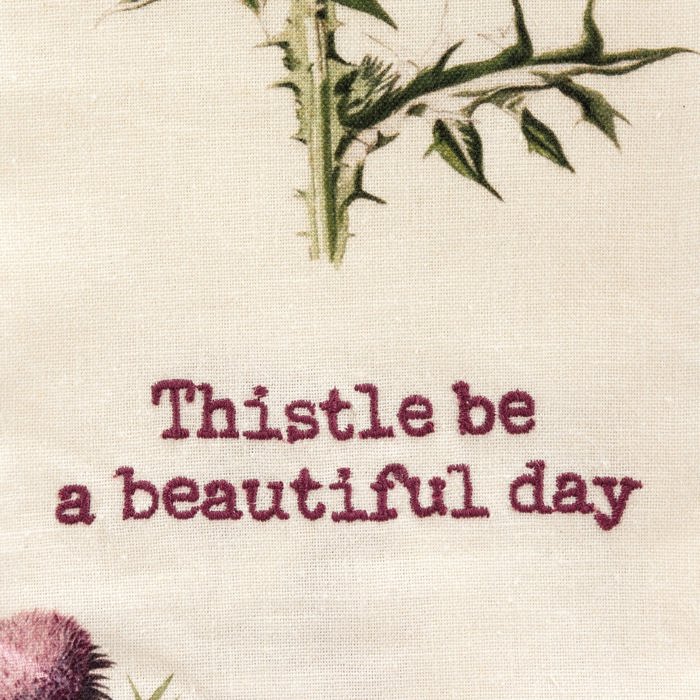 Flower Pun Embroidered Tea and Dish Towels | Novelty Kitchen Hand Towels