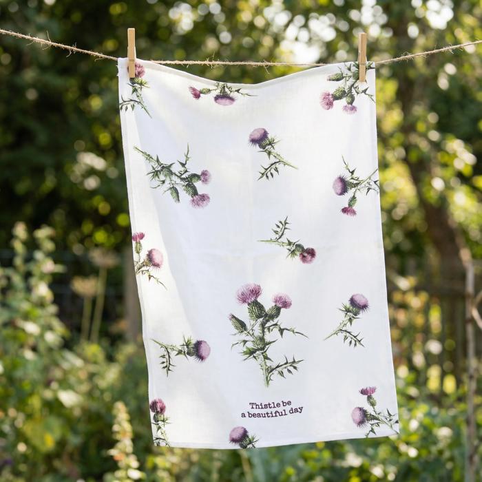 Flower Pun Embroidered Tea and Dish Towels | Novelty Kitchen Hand Towels