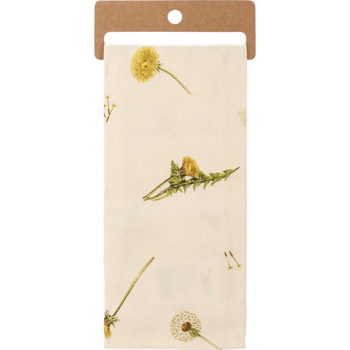 Flower Pun Embroidered Tea and Dish Towels | Novelty Kitchen Hand Towels