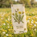 Well That's Just Dandy Flower Pun Embroidered Tea and Dish Towels | Novelty Kitchen Hand Towels