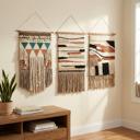 Riley Boho Woven Wall Hanging Boho Wall Hanging Decor | Rustic Farmhouse Wall Art