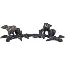 Rustic Birds On Limb Metal Candle Holder Rustic Bird Decor Collection | Farmhouse Bird Garden Decor