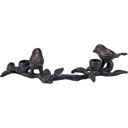 Rustic Birds On Limb Metal Candle Holder Rustic Bird Decor Collection | Farmhouse Bird Garden Decor