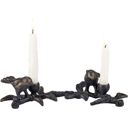 Rustic Birds On Limb Metal Candle Holder Rustic Bird Decor Collection | Farmhouse Bird Garden Decor