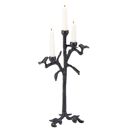 Bird Branch Metal Candle Holder for 3 Taper Candles  Rustic Bird Decor Collection | Farmhouse Bird Garden Decor
