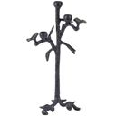Bird Branch Metal Candle Holder for 3 Taper Candles  Rustic Bird Decor Collection | Farmhouse Bird Garden Decor