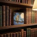 Moody Owl Wooden Block Sign Celestial Decor | Sun Moon Home Accents