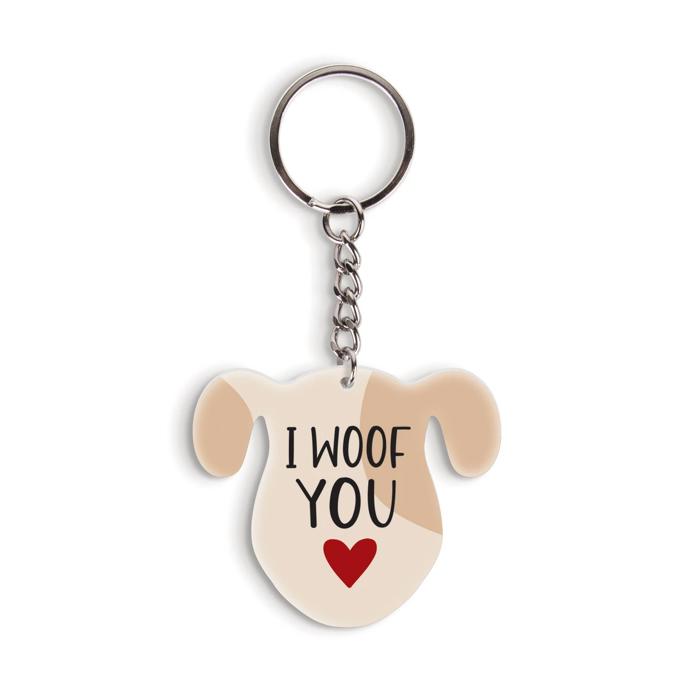 Dog and Cat Themed Acrylic Keychains | 5 Style Options | Rescue Is My Favorite Breed, I Woof You & Puppy Lover