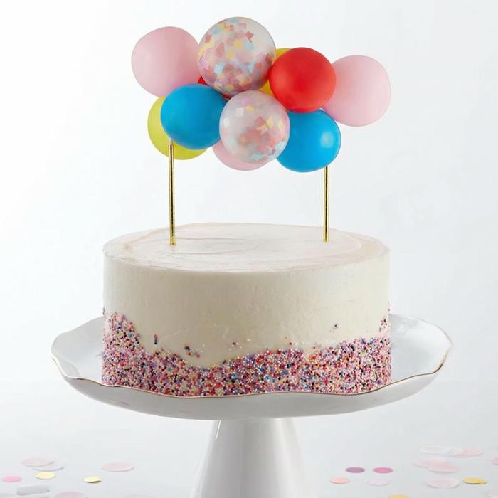 Mini Balloon Cake Topper | Mini Confetti Balloon Party Cake Decoration