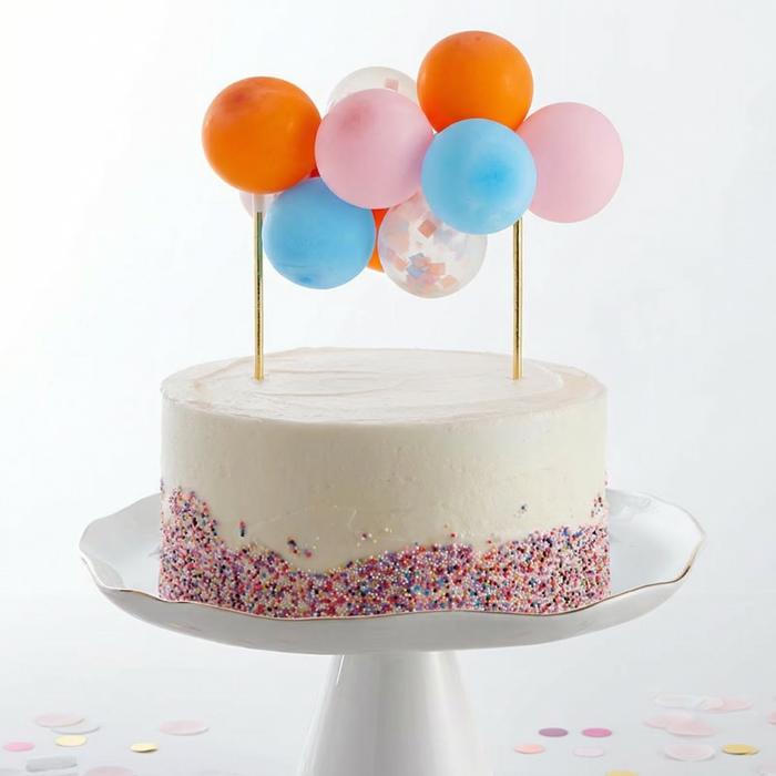Mini Balloon Cake Topper | Mini Confetti Balloon Party Cake Decoration