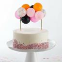 Orange Black and Pink  Mini Balloon Cake Topper | Mini Confetti Balloon Party Cake Decoration