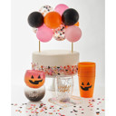 Orange Black and Pink  Mini Balloon Cake Topper | Mini Confetti Balloon Party Cake Decoration