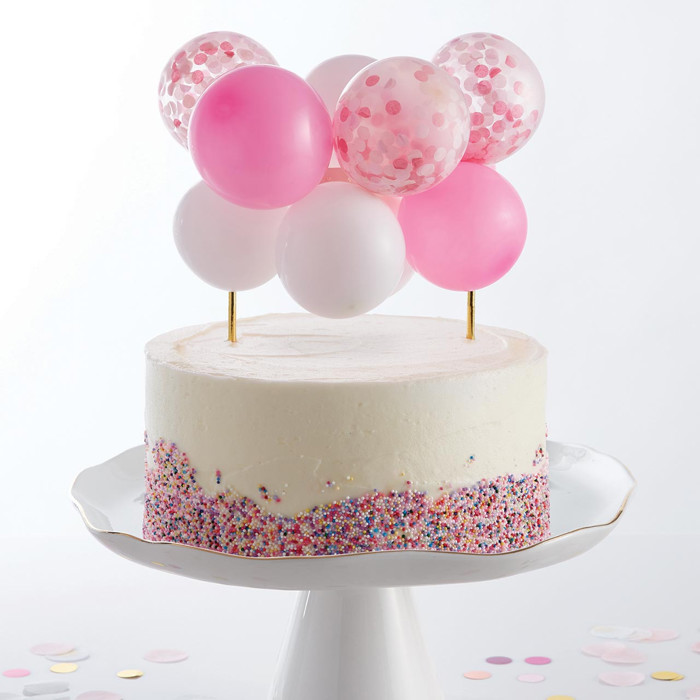 Mini Balloon Cake Topper | Mini Confetti Balloon Party Cake Decoration