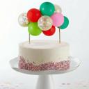 Holiday  Mini Balloon Cake Topper | Mini Confetti Balloon Party Cake Decoration