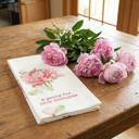Peony For Your Thoughts Mothers Day Flower Pun Embroidered Tea and Dish Towels | Novelty Kitchen Hand Towels
