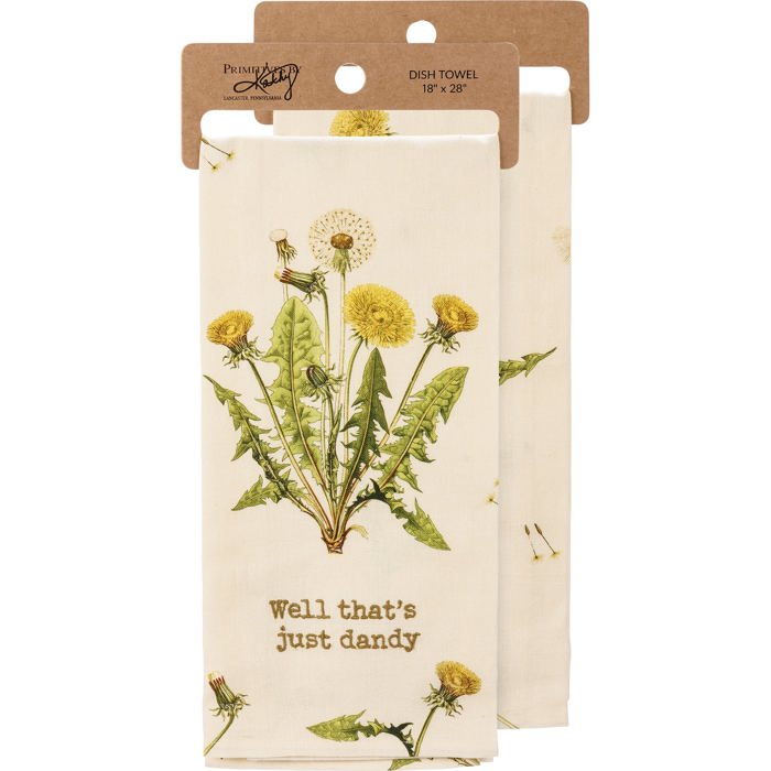 Mothers Day Flower Pun Embroidered Tea and Dish Towels | Novelty Kitchen Hand Towels