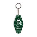 Live Life With Porpoise Summer Themed Motel Style Keychains | Funny & Cute Keychains