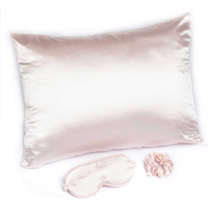Giftable Goodnight Gorgeous Satin Sleep Set [Includes Pillowcase, Sleep Mask + Scrunchie]