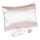 Pink Satin Sleep Set Giftable Goodnight Gorgeous Satin Sleep Set [Includes Pillowcase, Sleep Mask + Scrunchie]