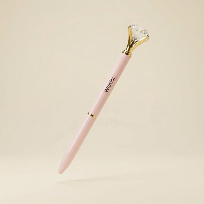 Luxury Gem Pen in Gift Box  - Diamond Pen Cute Stocking Stuffer Gift for Her - Sealed With a Kiss, Warrior, Live Your Best Life