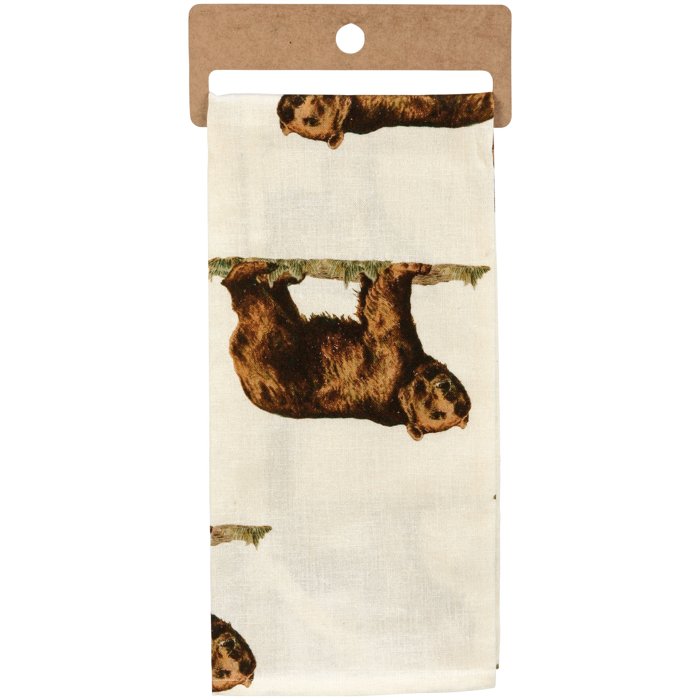 Animal Puns Embroidered Tea and Dish Towels | Linen Novelty Kitchen Towels