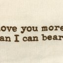 I Love You More Than I Can Bear Animal Puns Embroidered Tea and Dish Towels | Linen Novelty Kitchen Towels
